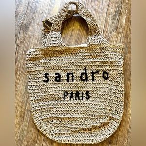 SOLD ❌ Sandro Paris “Rafia Bag” Woven Tote